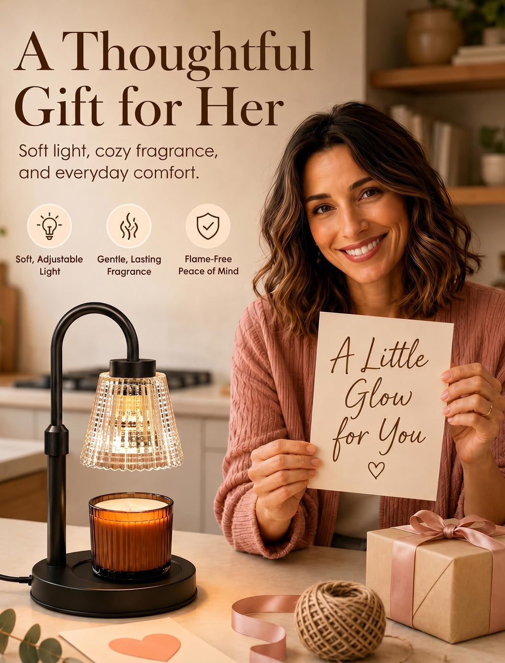 Candle Warmer Lamp with Timer and Dimmer Y710723