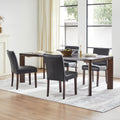 Black Faux Leather Upholstered Dining Chairs Set of 4 M438