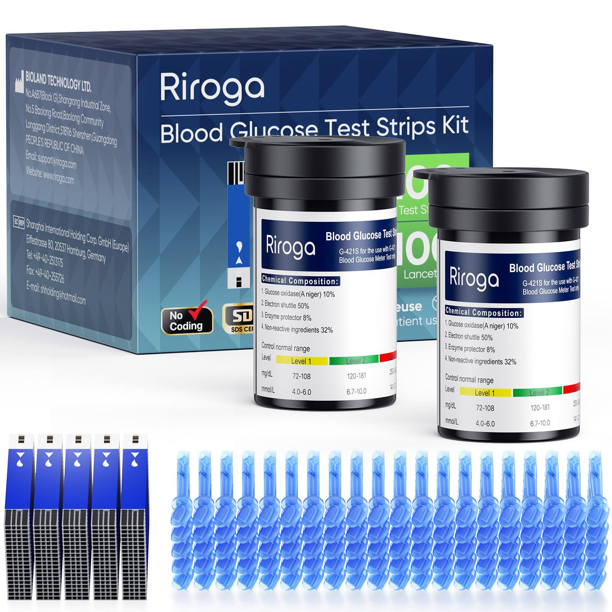 Blood Glucose Test Strips 100ct & Lancets 100ct E693