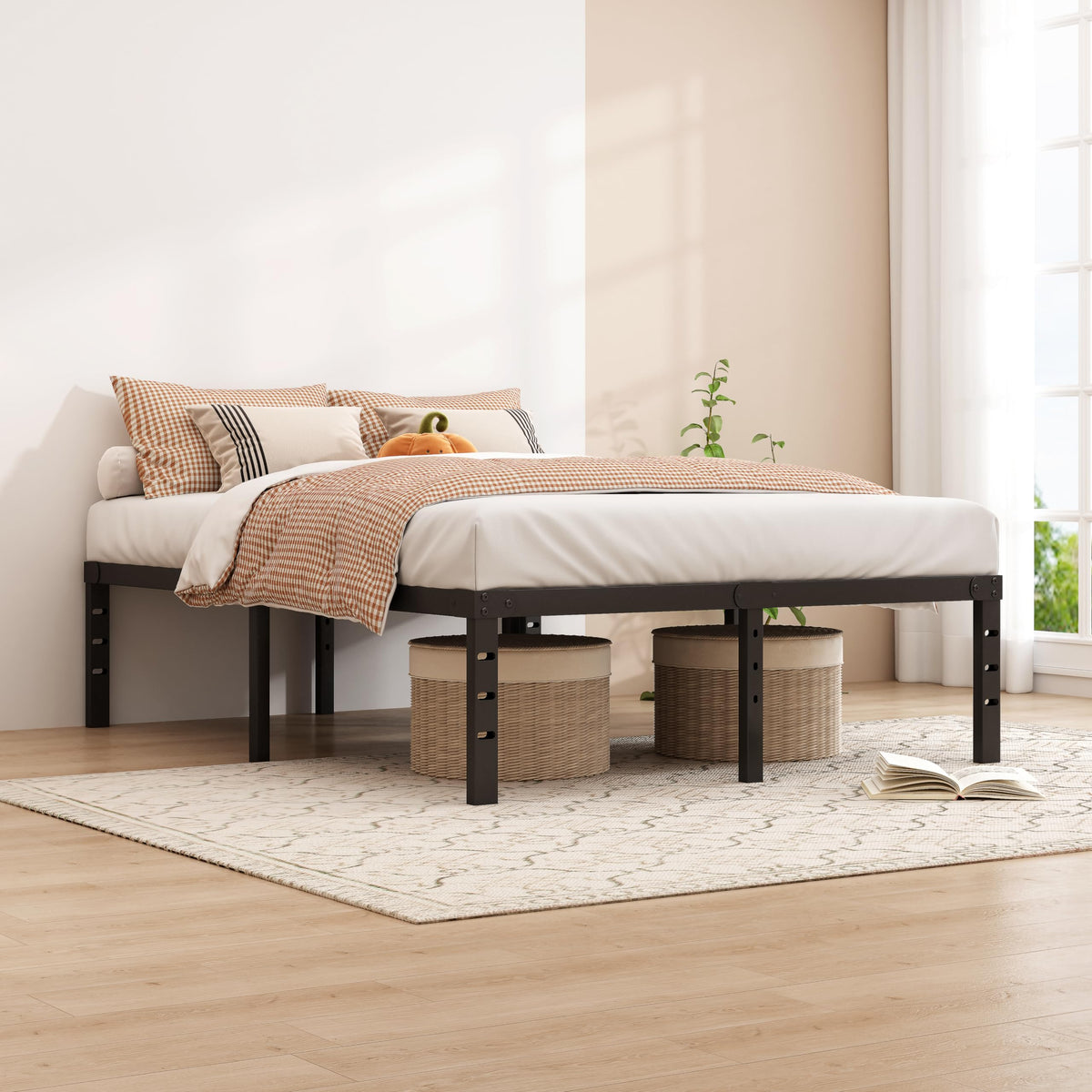 Queen Size 18 Inch Metal Bed Frame A881