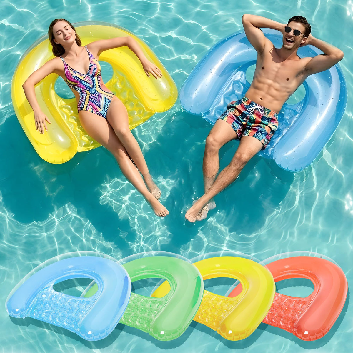 4 Pack Inflatable Pool Chair Float Z262670