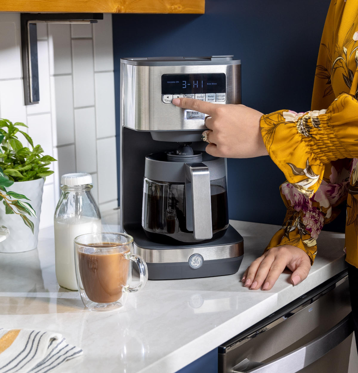 12-Cup Stainless Steel Drip Coffee Maker with Timer B30661