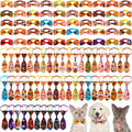 100 Pack Dog Bow Tie Collar Set O5215