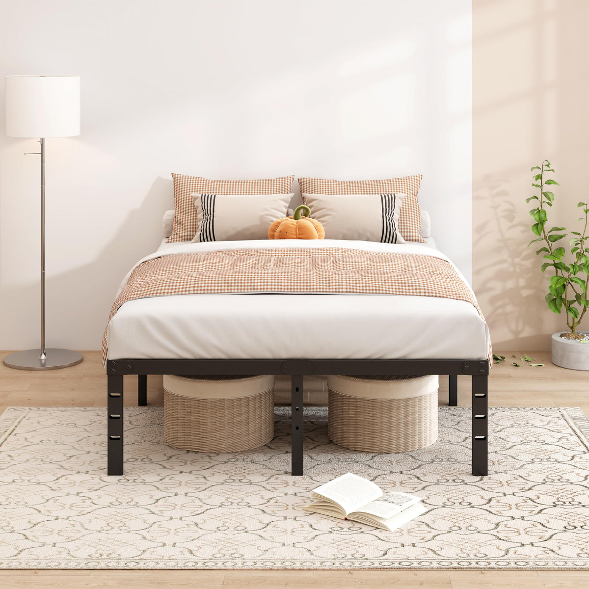 Queen Size 18 Inch Metal Bed Frame A881